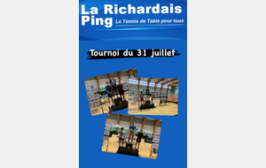 Résultats de notre tournoi du 31 juillet 