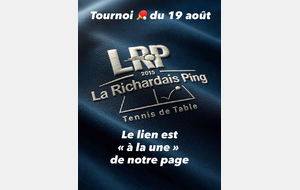 Inscriptions au tournoi du 19 août