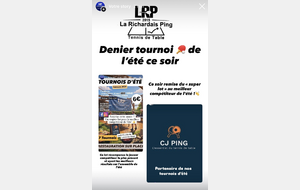 Inscription au tournoi du 26 août