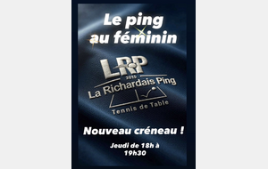 Le ping au féminin