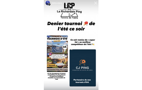 Inscription au tournoi du 26 août